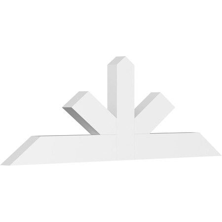 Ekena Millwork Saratoga Architectural Grade PVC Gable Bracket, 48"W x 16"H x 2"D x 4"F, 8/12 Pitch GBP048X16X0204SAR00